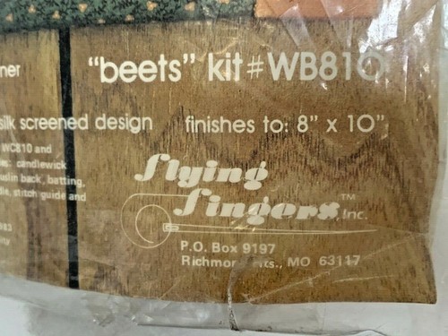 Vintage Wickin Stitchin BEETS Candlewicking & Crewel Stickpackung Applikation WB810 - Bild 4 von 10