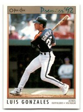Luis Gonzalez 1992 O-Pee-Chee Premier Baseball #103 Houston Astros