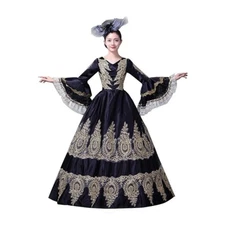 Victorian Rococo Exquisite Handcrafted Marie Antoinette-Inspired Court Ball Gown