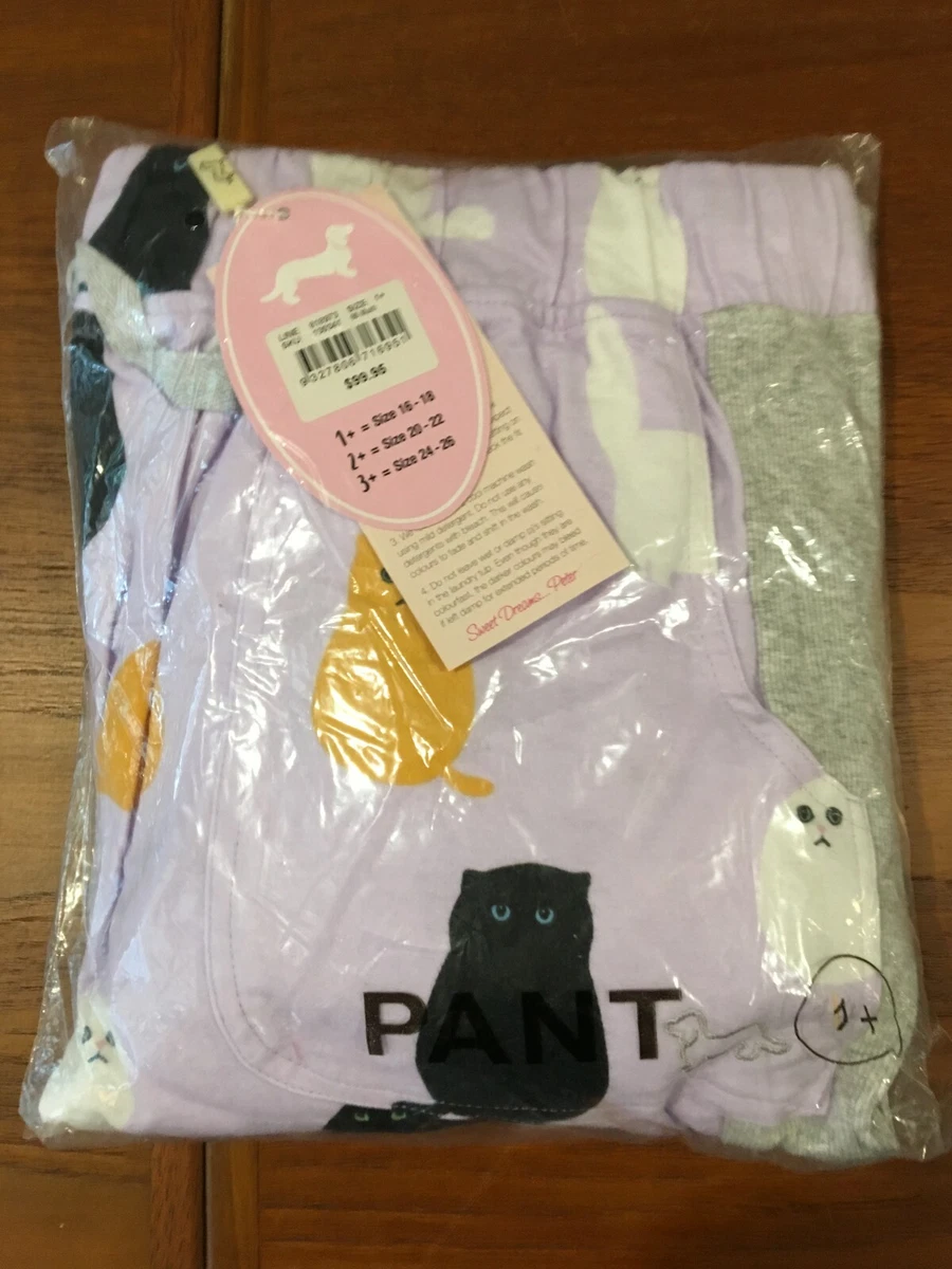 PETER ALEXANDER BNWT Plus Cat Patterned Flannelette Cotton Easy Lounge Pants 1