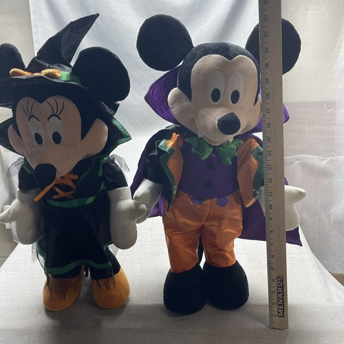 Disney Mickey & Minnie Mouse Door / Porch Greeters Halloween Witch & Vampire 22" - Picture 5 of 14