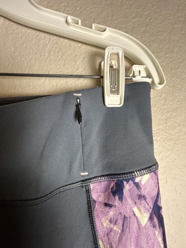 Pantalones Capri Atléticos Calia Carrie Underwood Gris Púrpura Paneles de Malla Ajustados M - Imagen 4 de 8