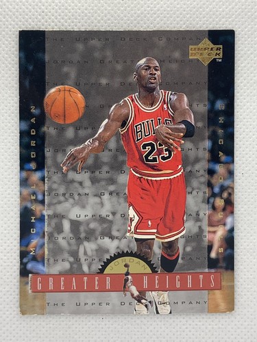 1996-97 Upper Deck Basketball GREATER HEIGHTS insert #GH7 Michael Jordan Bulls - Picture 5 of 8