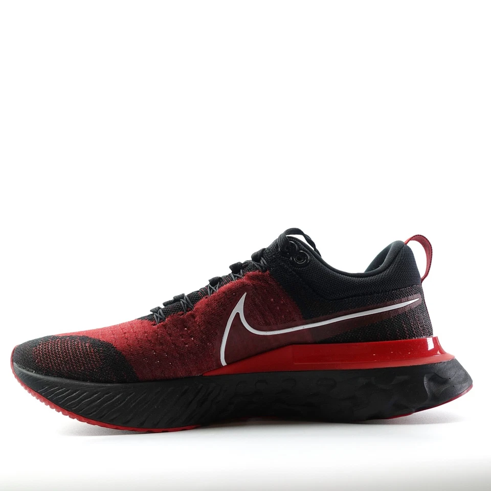 Nike React Infinity Run Flyknit 2 'Bred' Black Gym Red CT2357-006 Mens Size 8 - Image 2 of 4