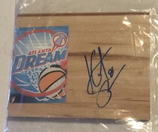 KETIA SWANIER Atlanta DREAM Basketball WNBA Signed Floor Tile 5" x 4" UCONN