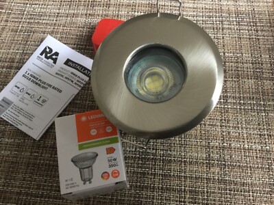 10x Küchen Bad Strahler LED dimmbar kaltweiß GU10 IP65 satiniert chrom