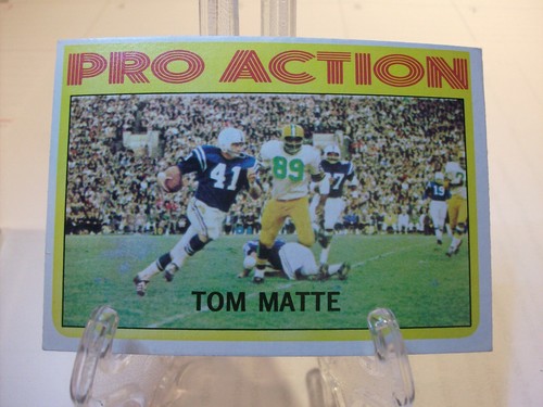 1972 Topps Football Card #131 Tom Matte IA (86167) - Foto 1 di 2