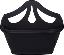 Image of Whitefurze Pack of 2 - 42cm Venetian Wall Planter Black Stylish Garden Decor !