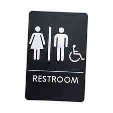 Men's  Women's Restroom Sign for Handicap Accessible Restroom, ADA 1