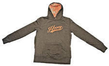 Hooey Hoodie Medium Gray Sweatshirt Floral Hood Text Without Drawstring