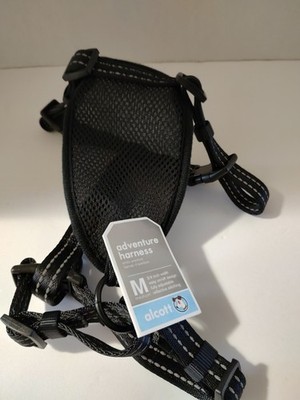 Alcott Adventure ADJUSTABLE  Dog Harness Black Size Medium  (I2)