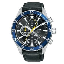 Orologio Lorus Uomo RM331JX9 Cronografo Cinturino Pelle Nero - Prezzo consigliato £99,99