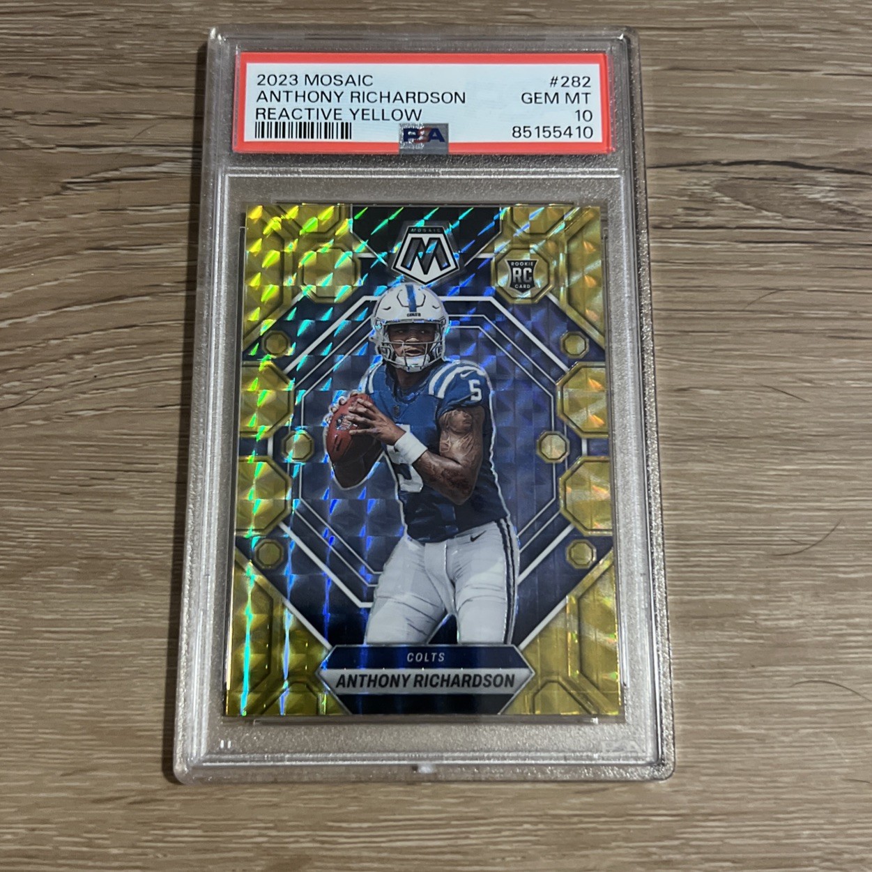 2023 Mosaic - Rookie Reactive Yellow #282 ANTHONY RICHARDSON (RC) PSA 10!!