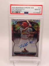 VICTOR SCOTT II 2023 Bowman Chrome Mega Mojo Refractor Rookie Auto PSA 10
