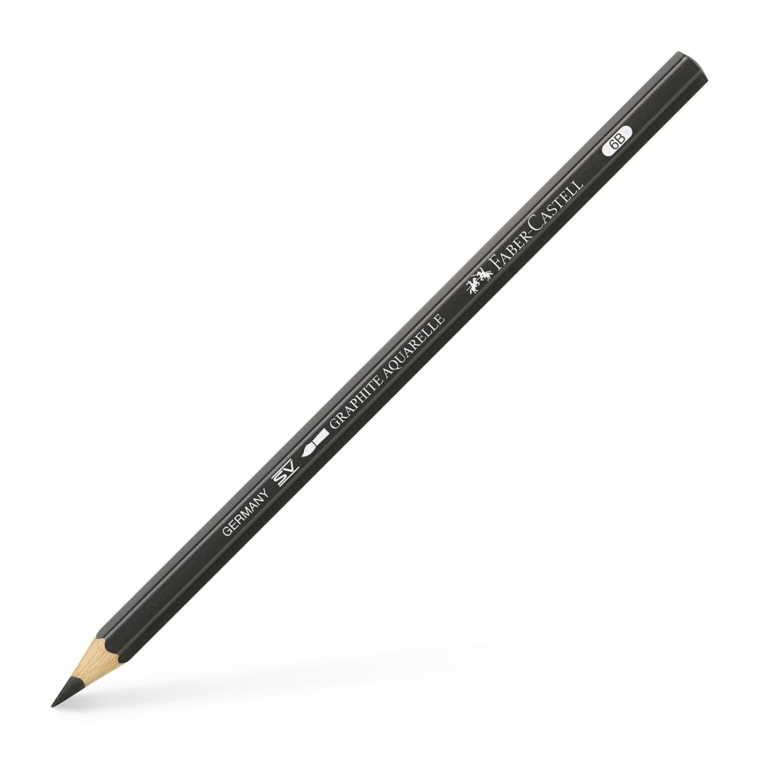 Graphite Aquarelle Water-Soluble Single Pencil, 6B