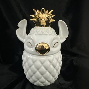 Disney Lilo & Stitch Pineapple Candle White & Gold