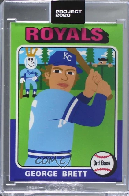 2020 Topps Project 2020 1975 Topps /10757 George Brett Keith Shore #102 HOF