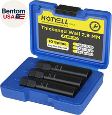 10 Spline Lug Nut Key, Thicker Wall 10-Spline Lug Nut Socket Set, Break-Resistan