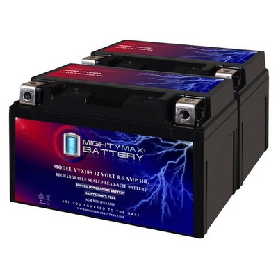 Mighty Max YTZ10S 12V 8.6AH Battery Replaces Honda 954 CBR954RR 02-03 - 2 Pack