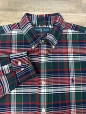 Ralph Lauren Men's Classic Fit 16-34/35 Red Green Plaid LS Button Shirt NWOT