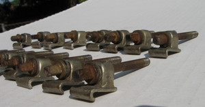 1920s Ludwig rim clip's, tension rods, washers. for vintage snare drum. READ !!!
