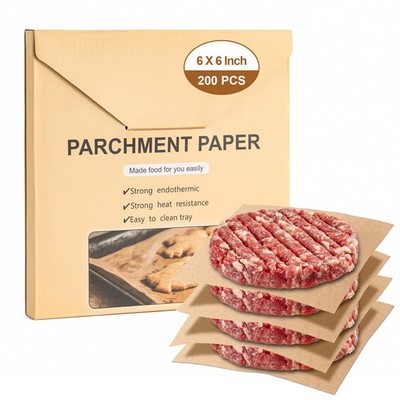 6x6 Inch Parchment Paper Sheets NonStick Precut Unbleached Baking 200 PCS