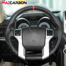 Full Leather Steering Wheel for Toyota Tacoma 4Runner Tundra Sequoia Red Line