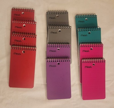 MEAD Note Pad Memo mini Small spiral Book Wirebound 3''x5'' school office 12 Pads