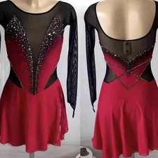 Figure Skating Dress Women's / Girls' Ice Skating Dress High Elasticity black