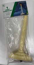Vintage Single Light Candolier Candelabra Electric Drip Candle Plastic Ivory NEW