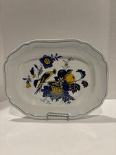 Vintage SPODE England Blue Bird 12" By 9" Platter S3274 Rare Collectors