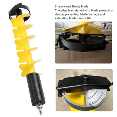 Ice Auger 6in Diameter 28in Length Electric Ice Fishing Auger Drill Bit With SET