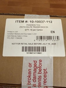 2025 Pokemon Scarlet & Violet Black Bolt Sealed ETB Elite Trainer Box Case TCG