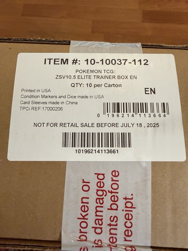 2025 Pokemon Scarlet & Violet Black Bolt Sealed ETB Elite Trainer Box Case TCG