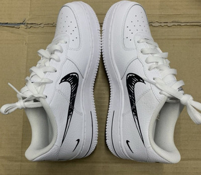 air force 1 sketch black swoosh