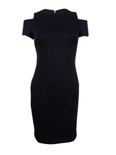 Calvin Klein Women's Petite Cold-Shoulder Sheath Dress