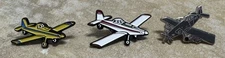 3 Air Tractor Airplane Lapel Pins from the Factory -Yellow White & Gray Military
