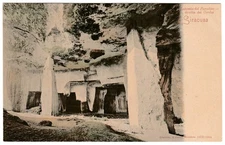 Latomia del Paradiso Syracuse Sicily Rope makers' Cave Vtg UDB Italy Postcard