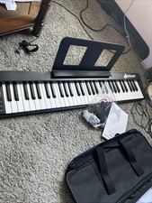 Sonart Folding Electric Piano Keyboard 61-Key Semi-Weighted Full Size Midi White