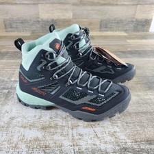 Mammut Ducan High GTX Womens Trekking & Hiking Boots Sz 9.5 Dark Steel Neo Mint