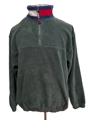 Sweat Polaire Épais Vintage Tommy Hilfiger Col Zip Vert Taille S | 537WSR - Photo 1/4