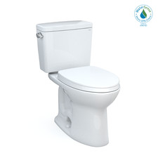 TOTO Drake Two-Piece Elongated 1.28 GPF TORNADO FLUSH Toilet with CEFIONTECT