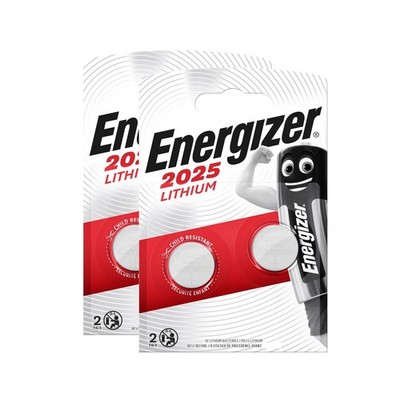 2x 2er Blister Energizer CR 2025 CR2025 3V Batterie Lithium Knopfzelle DL2025