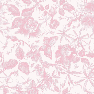 Floral Vintage Wallpaper Peel and Stick, Pink Rose Wallpaper Removable Vinyl Wal