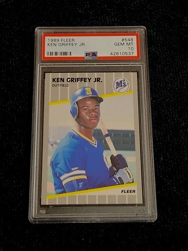 1989 Fleer Ken Griffey Jr #548 Rookie Card PSA 10 Gem Mint Mariners HOF
