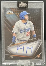2021 Topps Chrome Black Auto Orange Refractor #CBA-KR Keibert Ruiz Rookie RC /25
