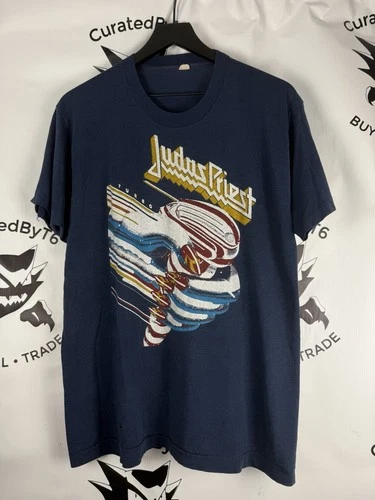 Judas Priest Turbo Tour Shirt Size XL Rock Meta 1980s vintage concert t-shirt, vintage, size XL, single stitch, B+ condition