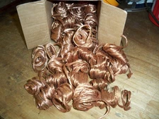 CLEAN, SHINY COPPER WIRE. VERY FINE STRANDS, GREAT FOR CRAFTS OR MELT. 3.5 lbs.