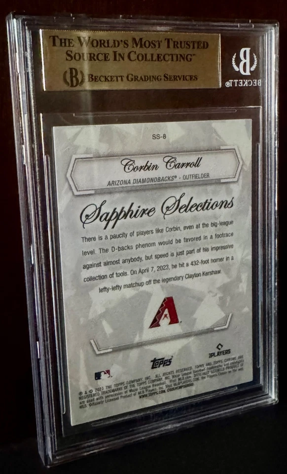2023 Topps Chrome Sapphire Selections Corbin Carroll RC Gold / 50 Gem Mint BGS - Image 2 of 2