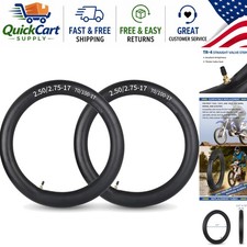 2.50/2.75-17 Replacement Inner Tubes for Dirt Bikes - Fast Installation, 2 Pack